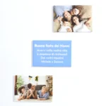 Set da 3 magneti con stampa personalizzata, composto da due magneti con foto e uno con dedica. Idea regalo per la Festa dei Nonni - immagine 3
