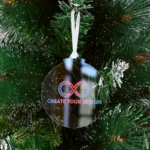 Palline di Natale in plexiglass trasparente da 3 mm, personalizzate con il logo della tua azienda – un’idea regalo aziendale unica - immagine 2