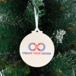 Palline di Natale in legno da 3 mm, personalizzate con il logo della tua azienda – un’idea regalo aziendale unica - immagine 2