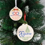 Palline di Natale in legno da 3 mm, personalizzate con il logo della tua azienda – un’idea regalo aziendale unica - immagine 6