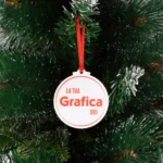 Palline di Natale in plexiglass bianco da 3 mm, personalizzate con il logo della tua azienda – un’idea regalo aziendale unica - immagine 5