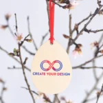 Uova per albero di Pasqua in legno da 3 mm, personalizzate con il logo della tua azienda – un’idea regalo aziendale unica - immagine 2