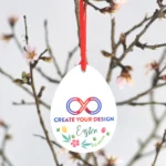 Uova per albero di Pasqua in plexiglass bianco da 3 mm, personalizzate con il logo della tua azienda – un’idea regalo aziendale unica