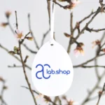 Uova per albero di Pasqua in plexiglass bianco da 3 mm, personalizzate con il logo della tua azienda – un’idea regalo aziendale unica - immagine 2