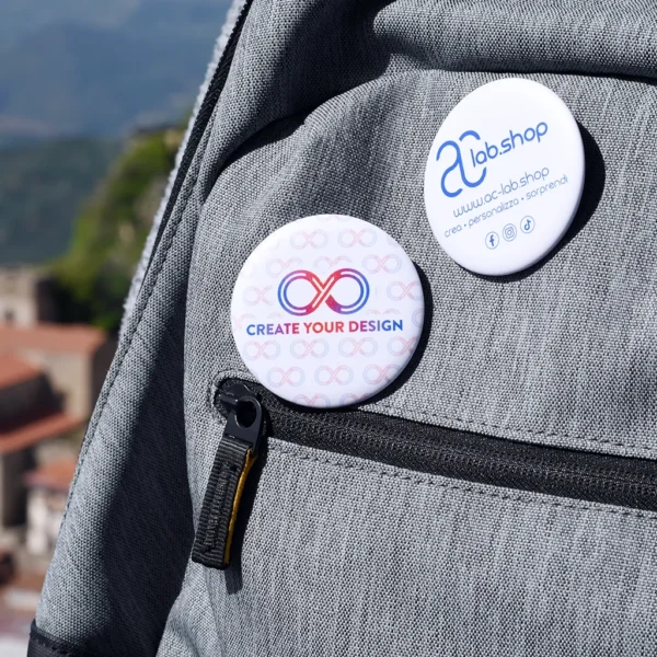 Spille Rotonde con Logo Aziendale o Grafica Personalizzata – Stampa di Alta Qualità